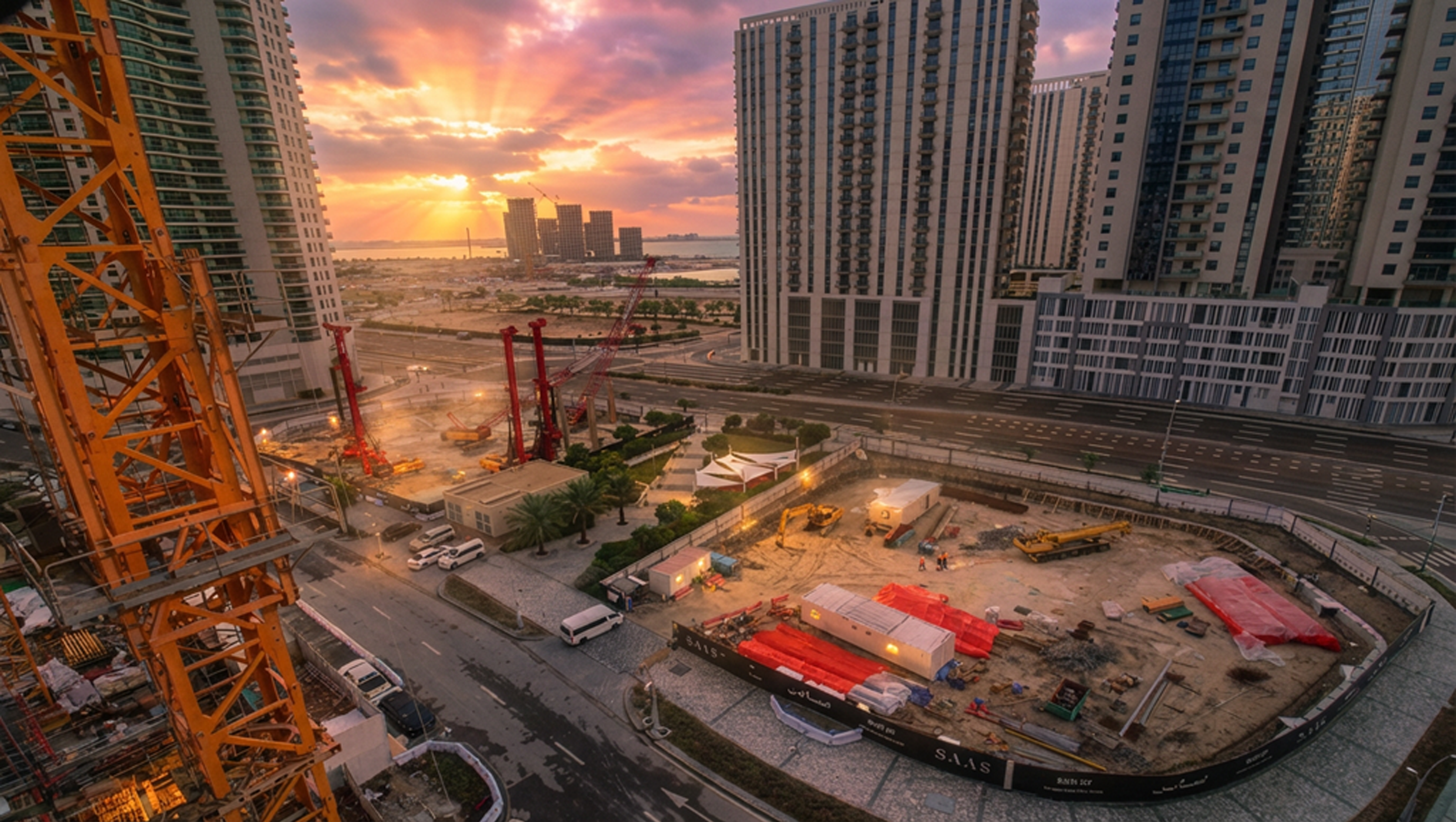 Construction project site